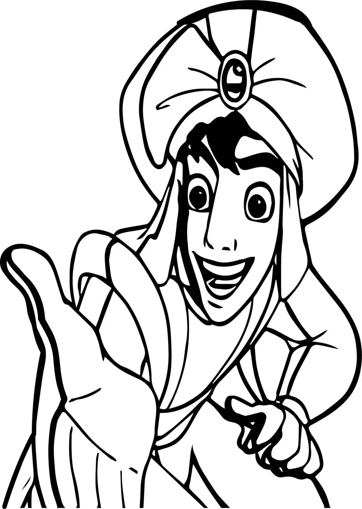 Раскраски принцессы Диснея Жасмин