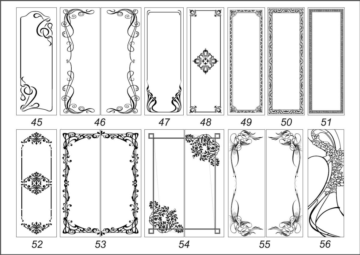 Векторные узоры для дверей