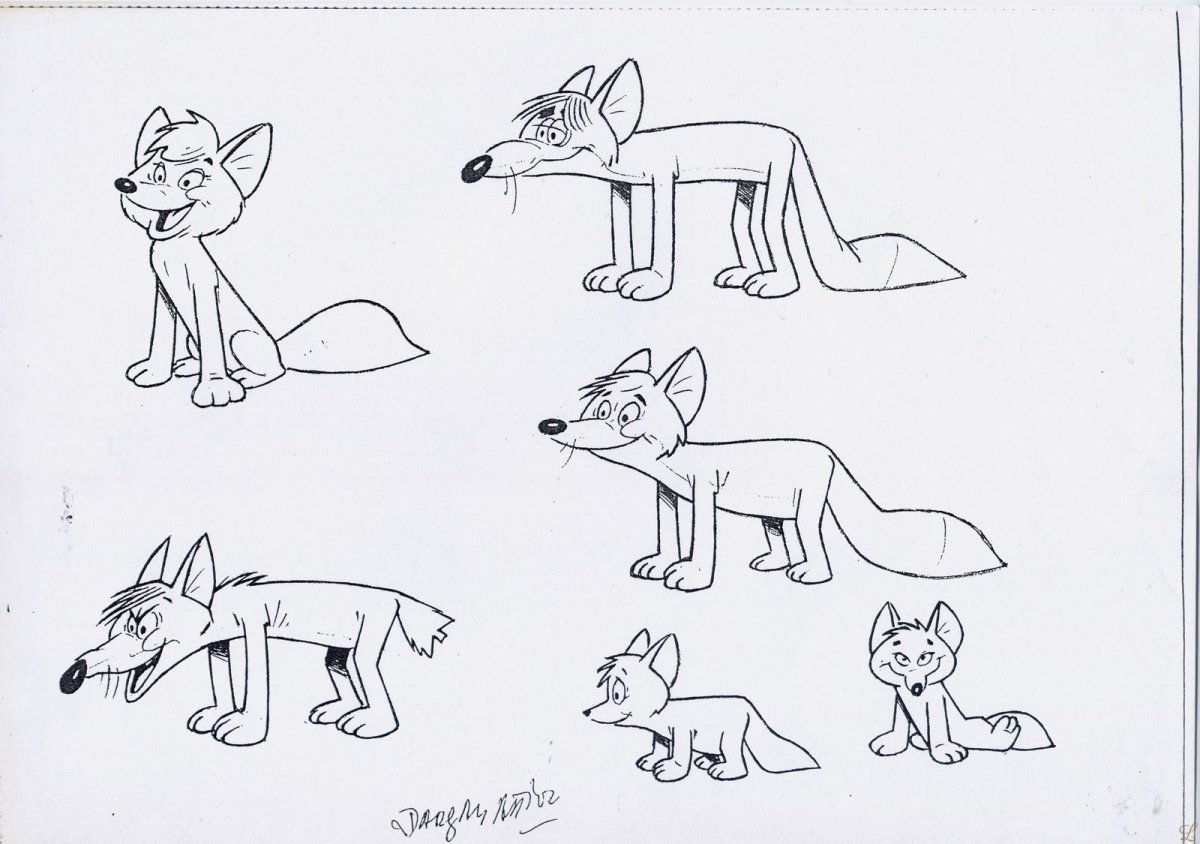 Лиса и Ежик раскраска