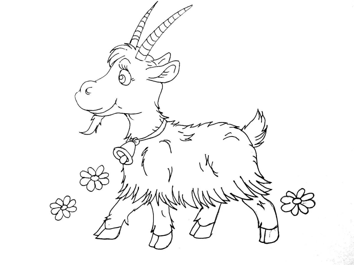 Горный козёл раскраска