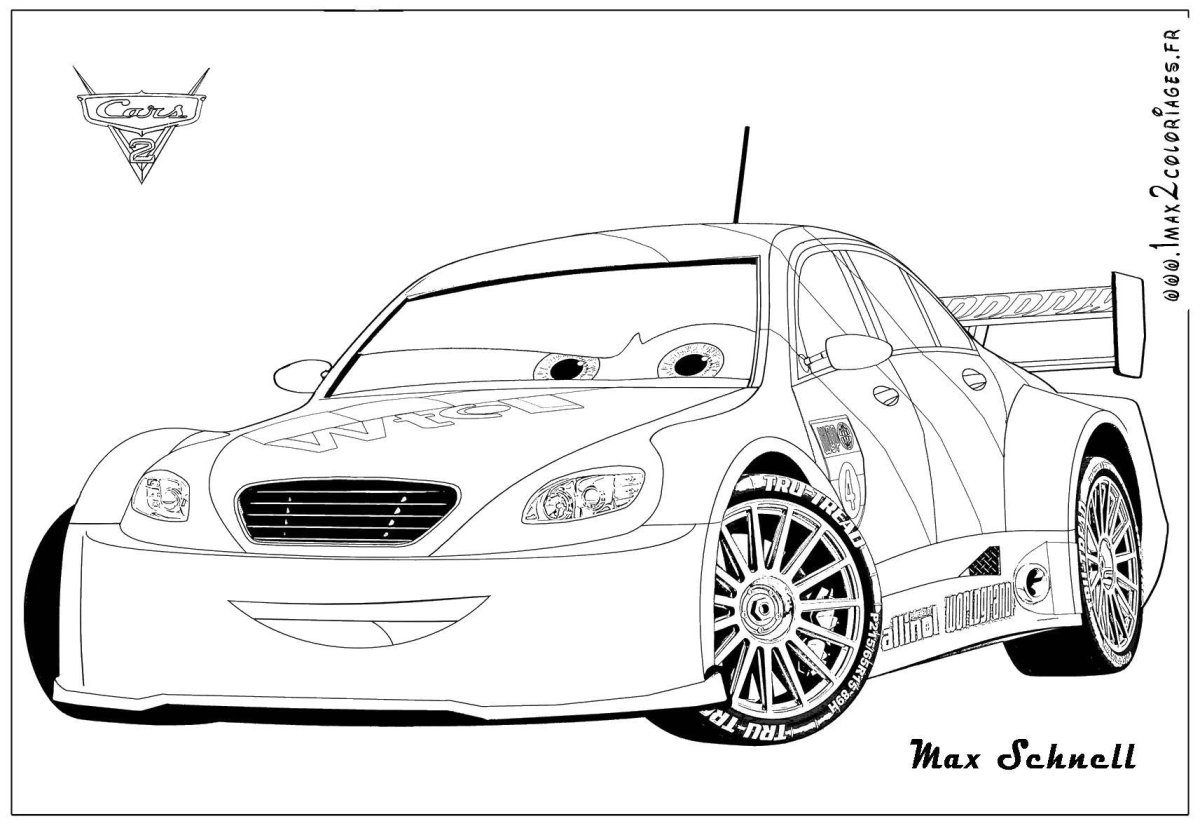 Раскраски Тачки Сморкач