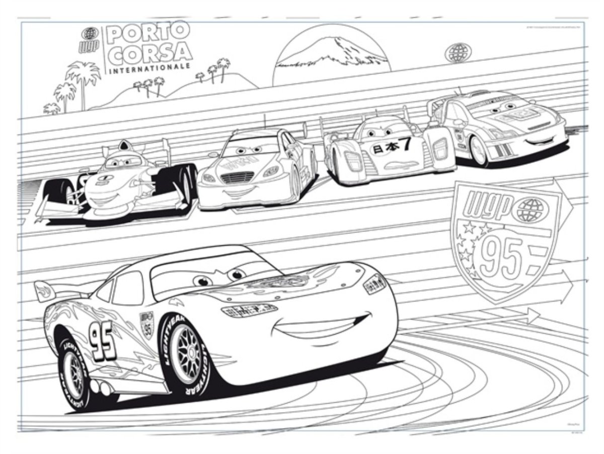 Молния Маквин разукрашка