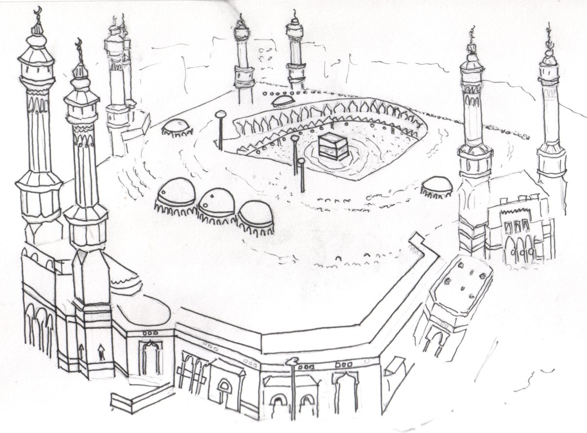 Мекка раскраска