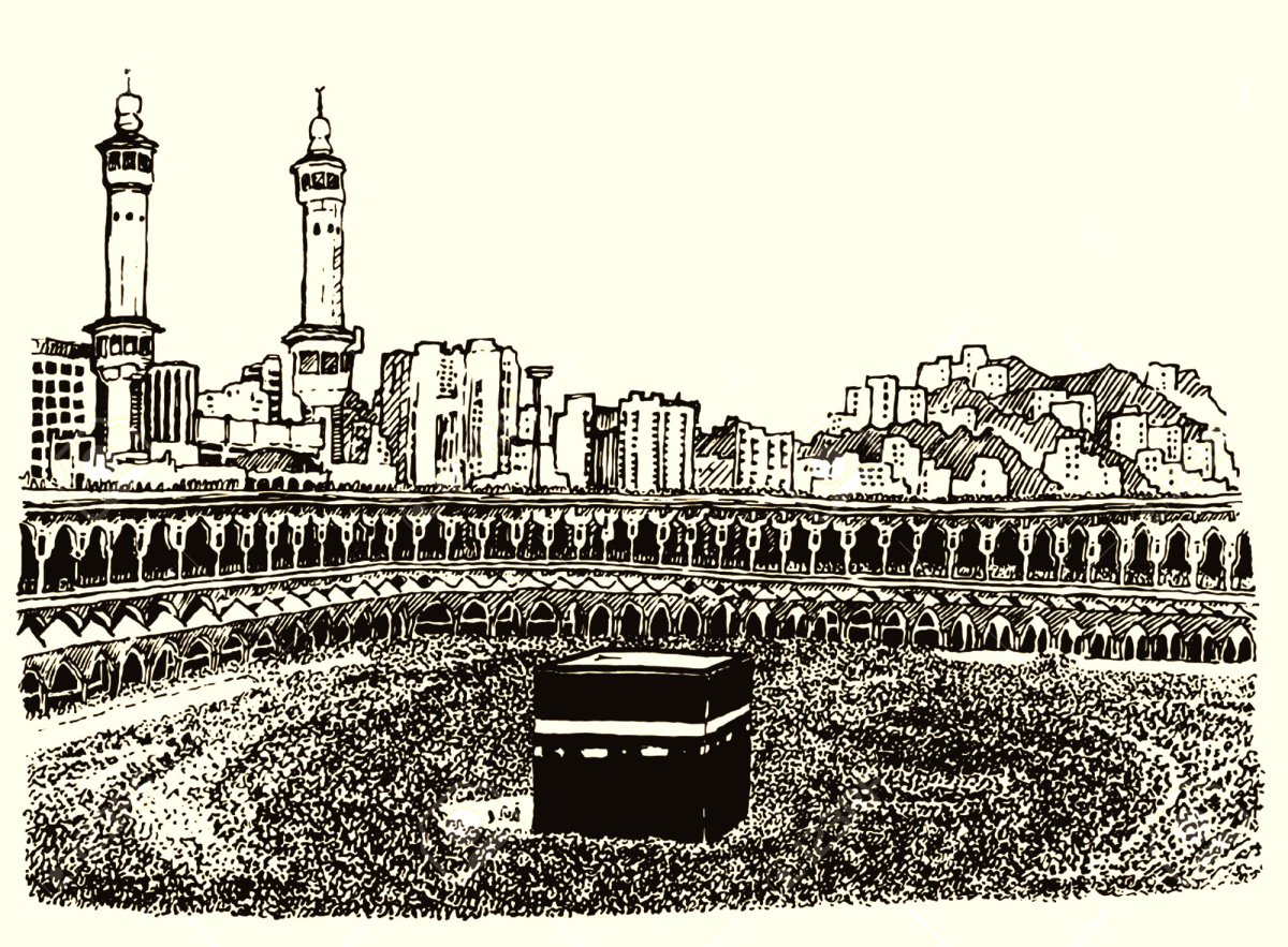 Кааба Мекка рисунок