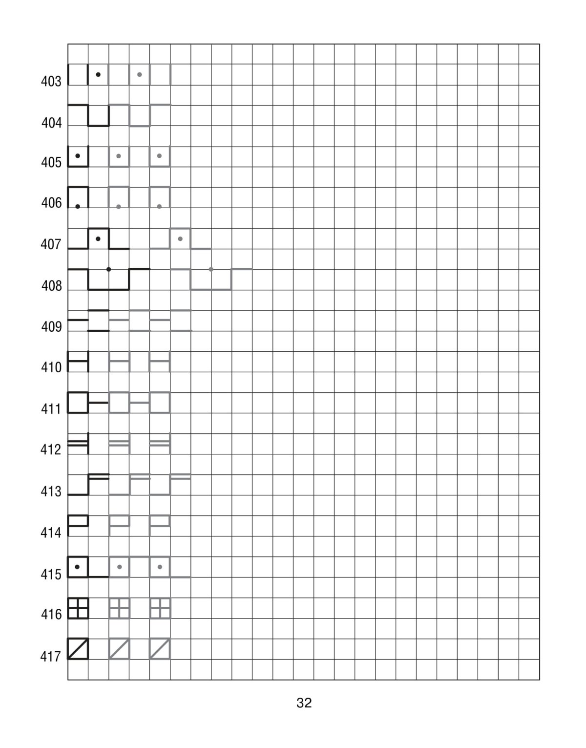 Узоры в клеточку для дошкольников
