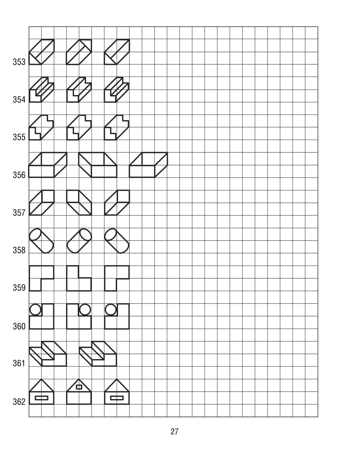 Узоры по клеточкам 1