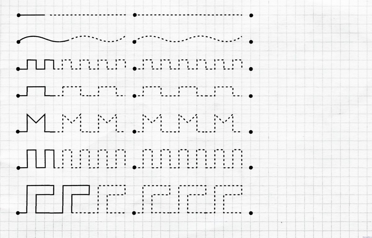 Прописи для дошкольников в клетку 6+