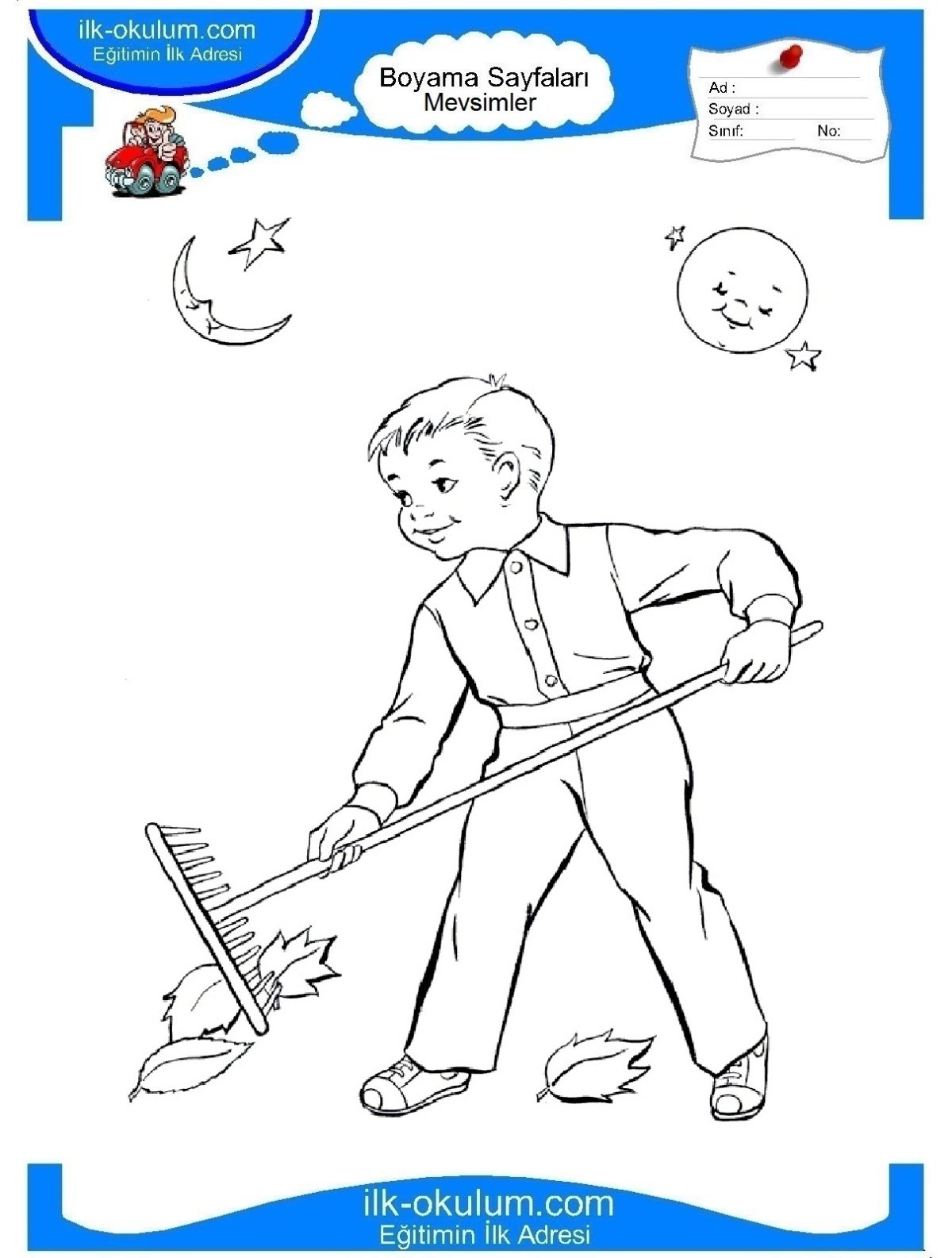 Субботник раскраска для детей