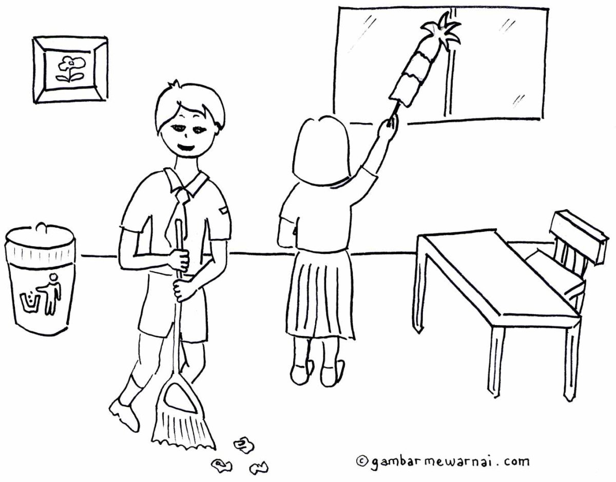 Раскраска дежурный в классе