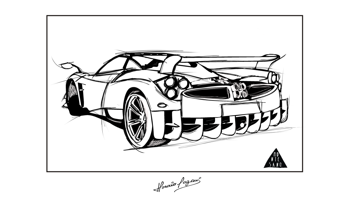 Пагани Уайра рисунок