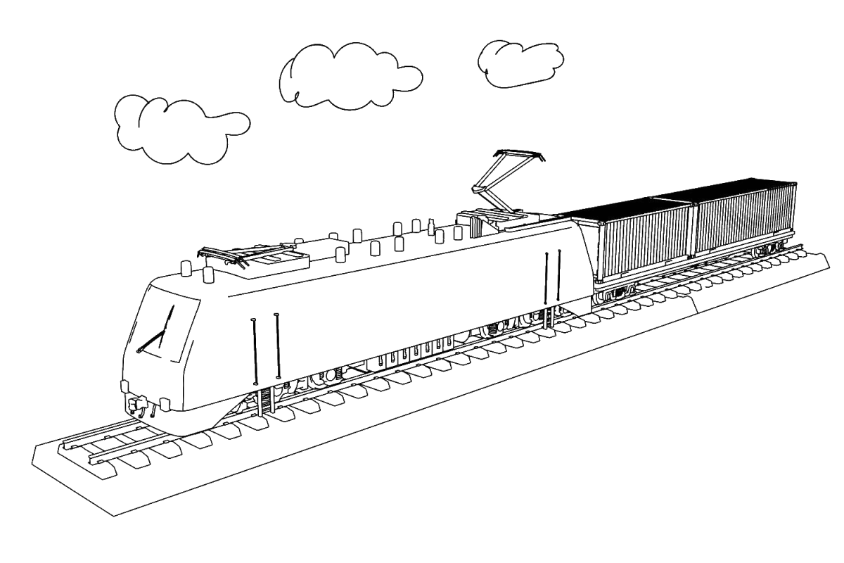 Раскраска поезд Чагинтон