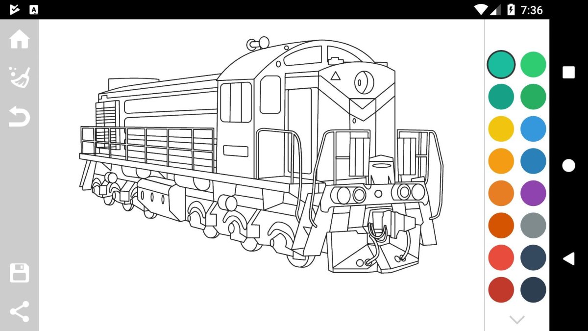 Тепловоз раскраска