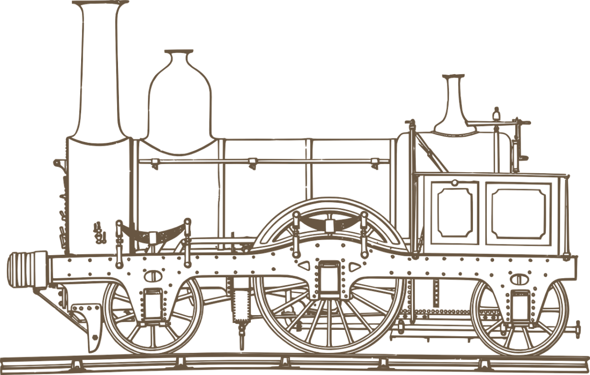 Паровоз раскраска для детей