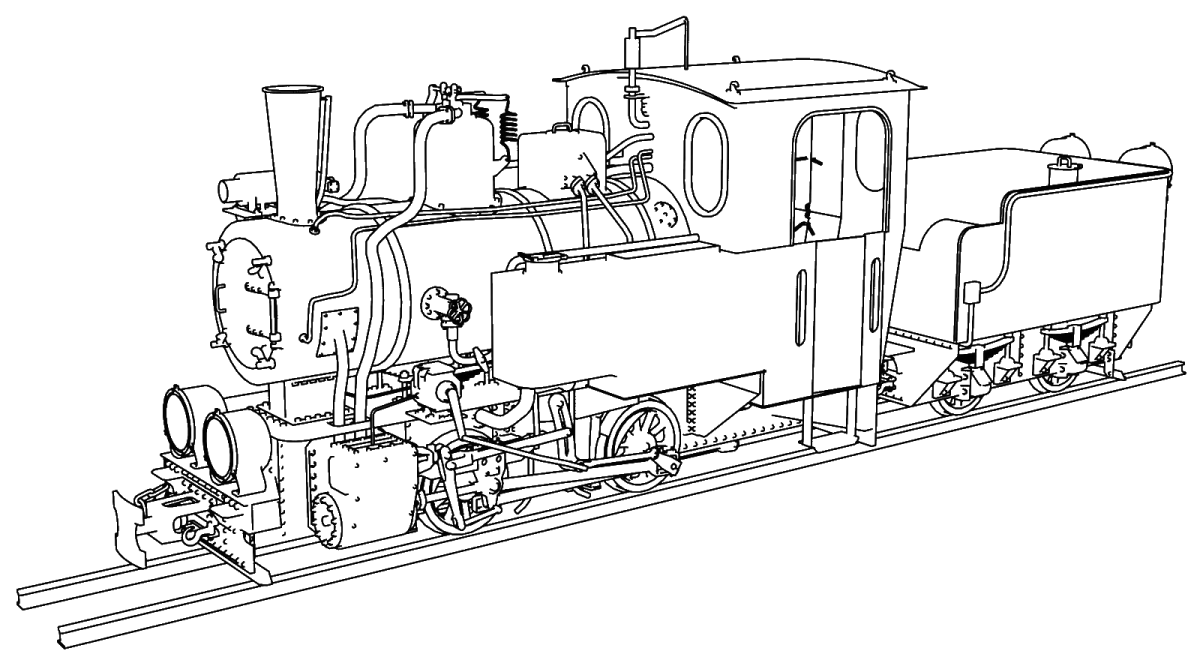 Тепловоз раскраска