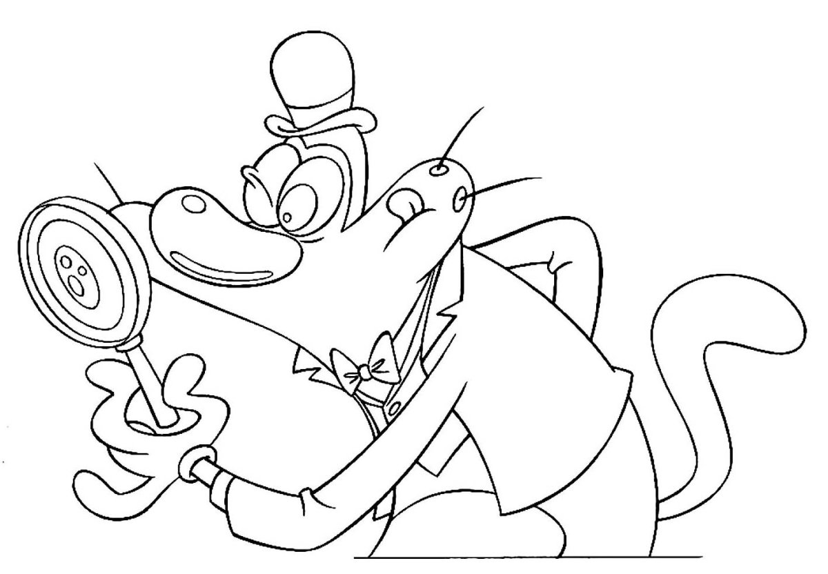 Огги и тараканы разукрашка