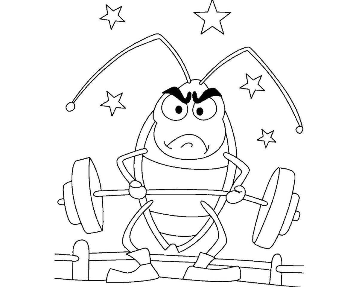 Смешная Муха раскраска