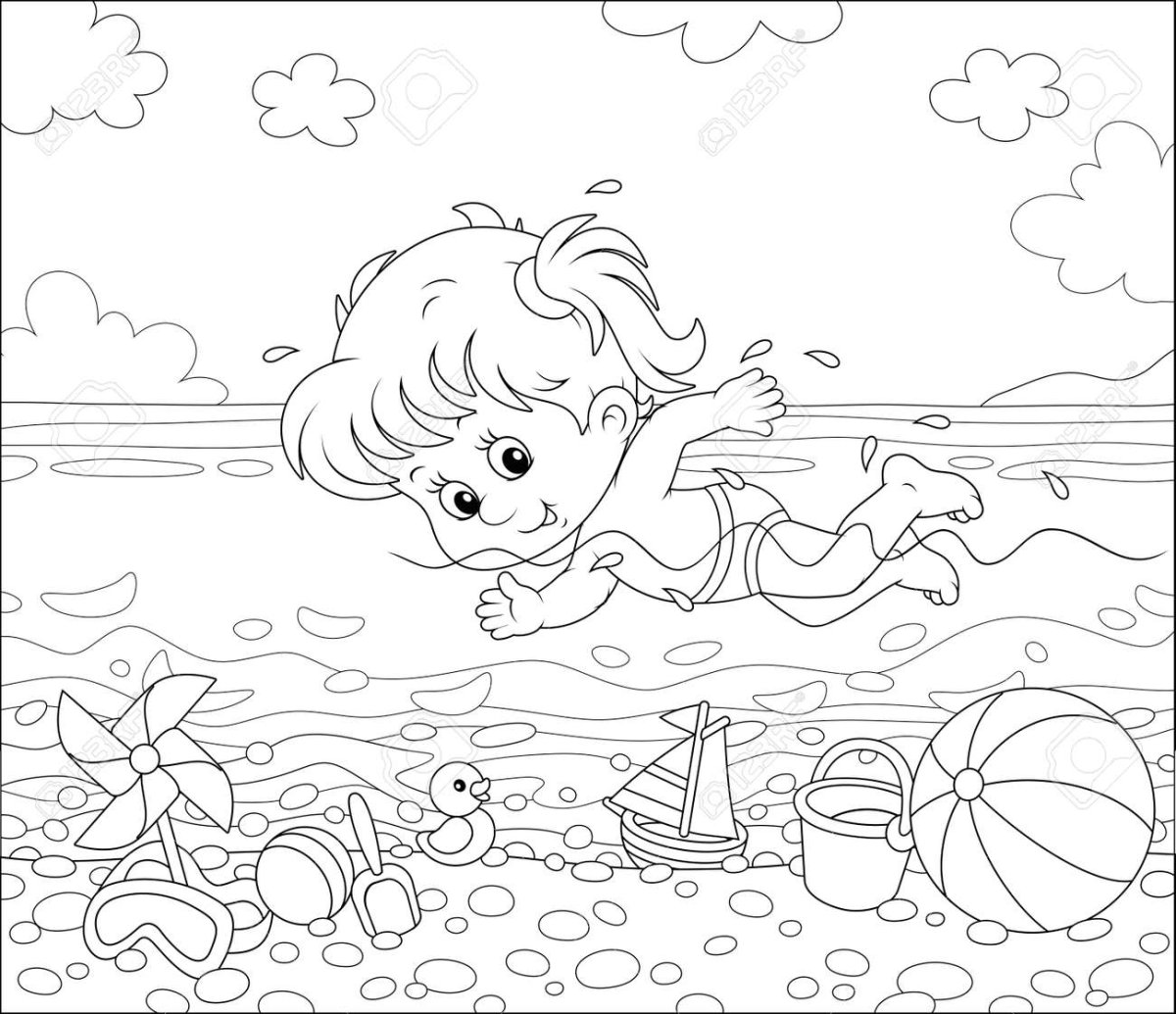 Песочница раскраска для детей