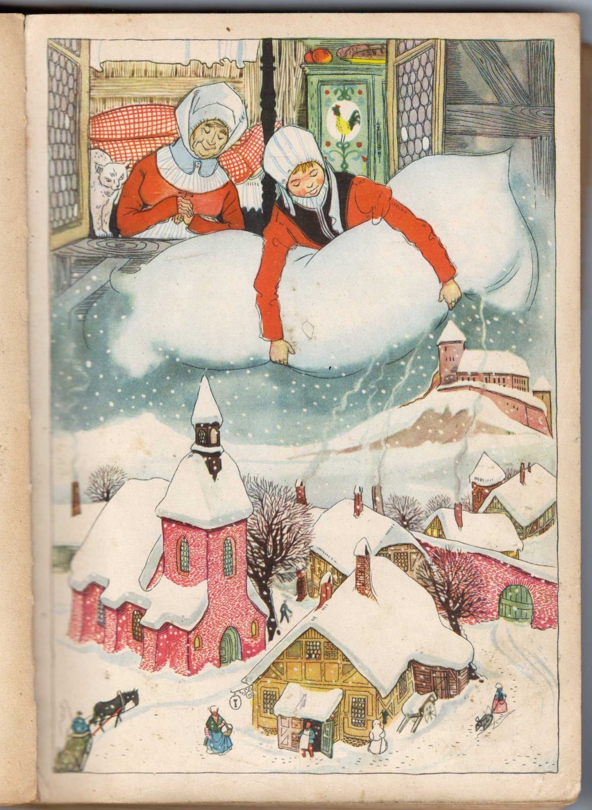 Сказка госпожа Метелица в книжных иллюстрациях