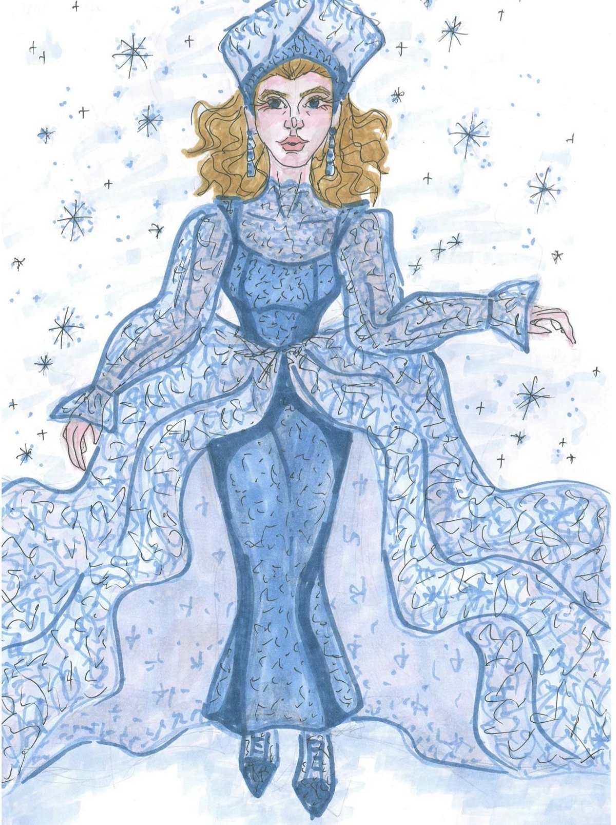 Гримм на лице Эльза