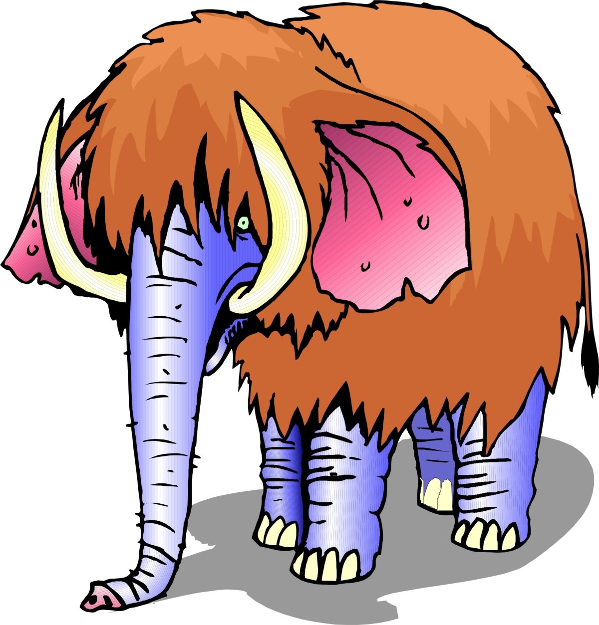 Шерстистый мамонт раскраска