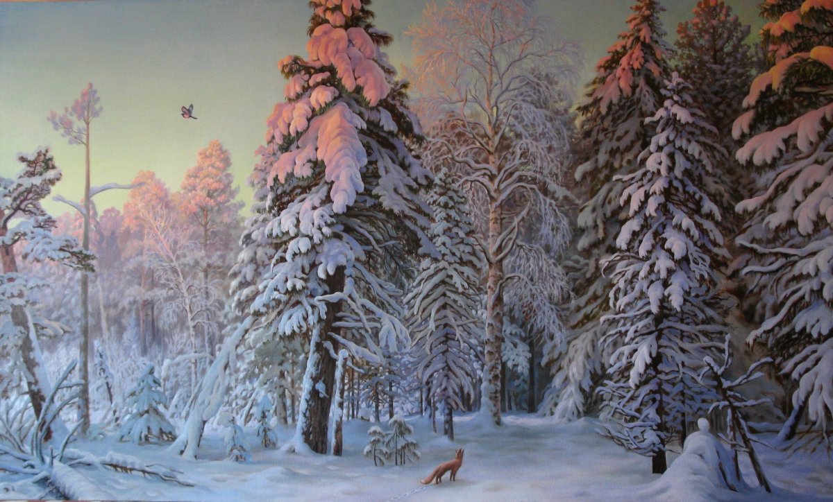 Иллюстрация к стихотворению зимняя дорога