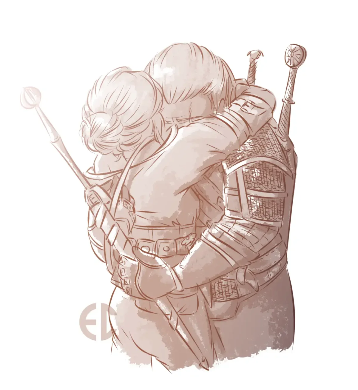 Геральт и Цири любовь 18