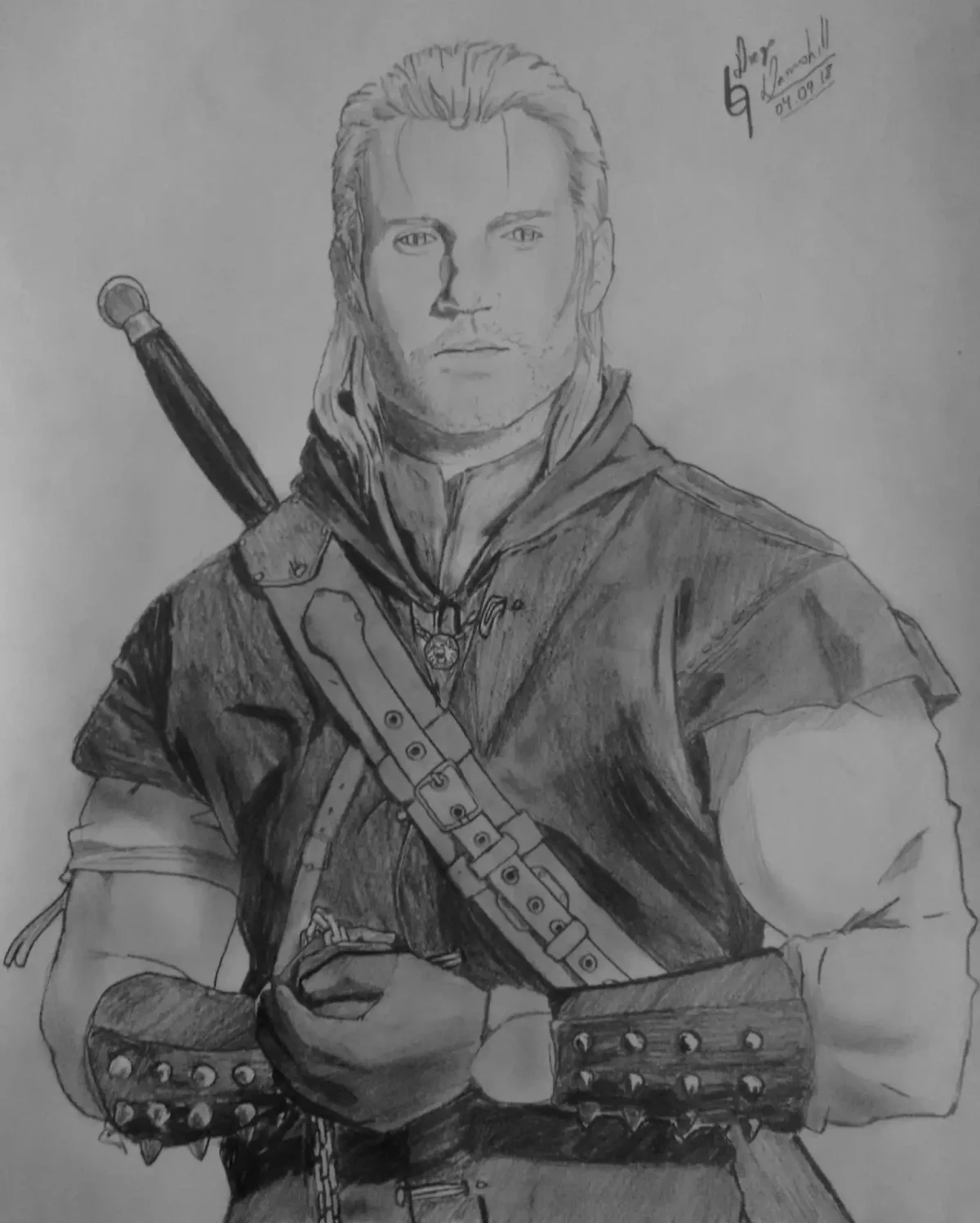 Генри Кавилл Ведьмак Геральт скетч