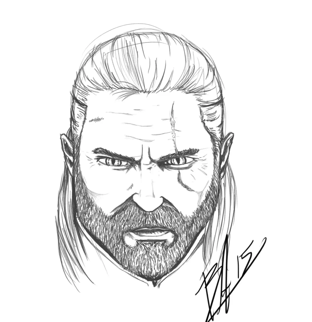 Скетч Ведьмак Геральт