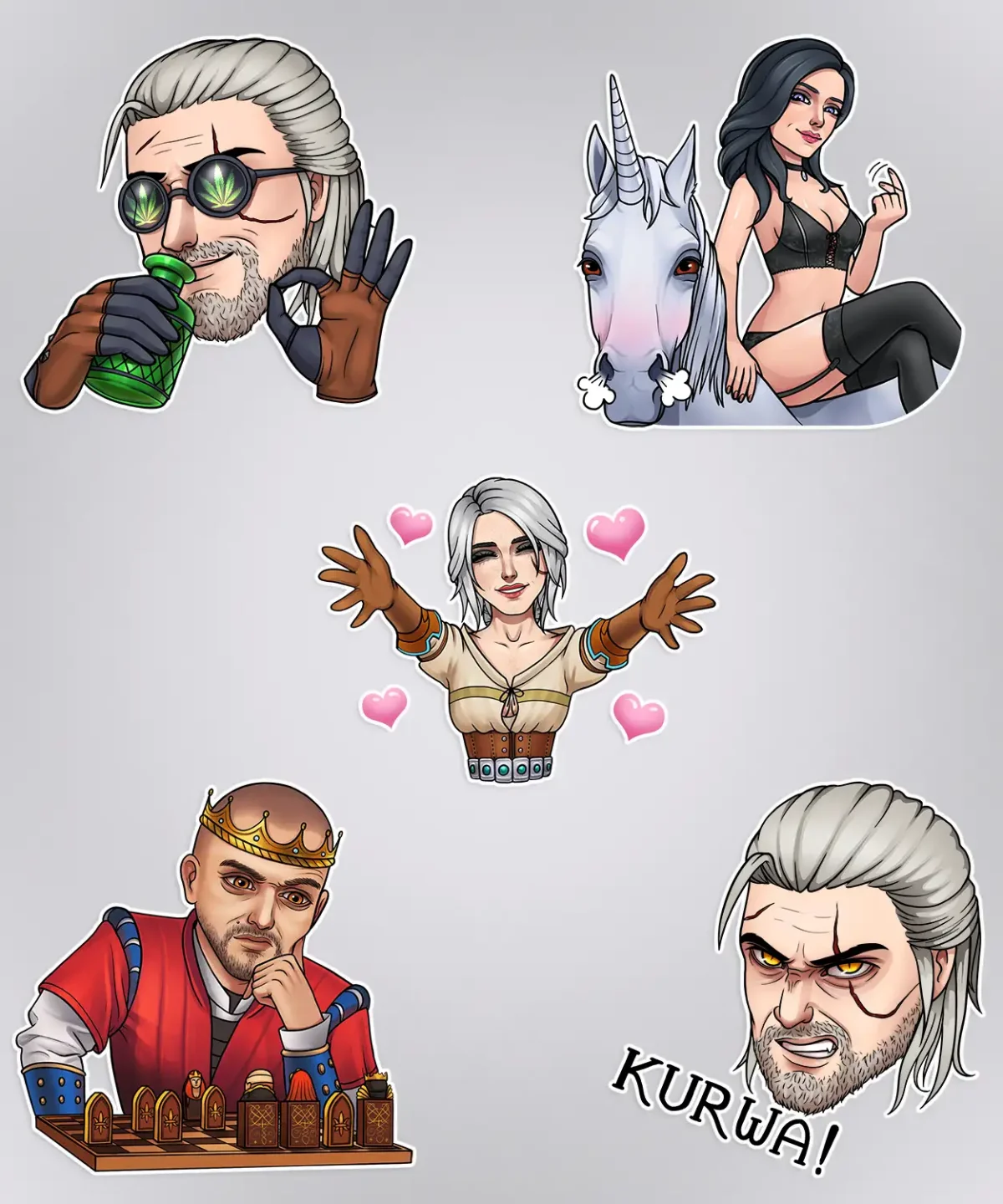 Стикеры Ведьмак Цири