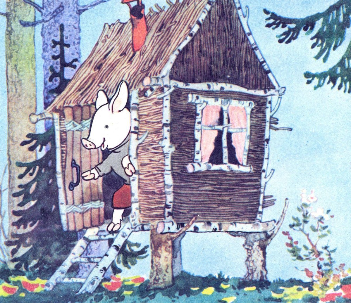 Три поросенка иллюстрации Ротова