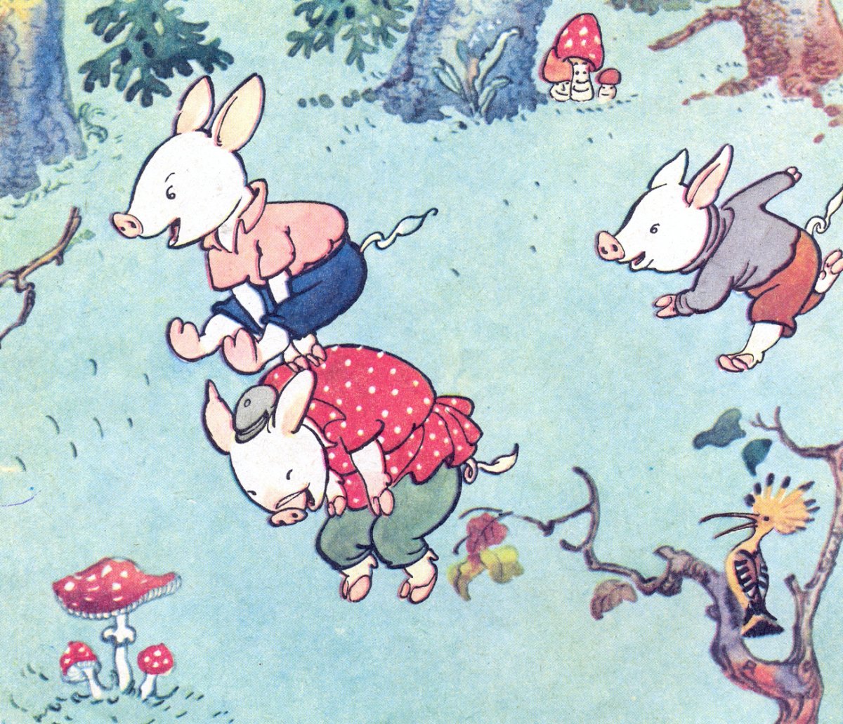 Три поросенка иллюстрации Ротова