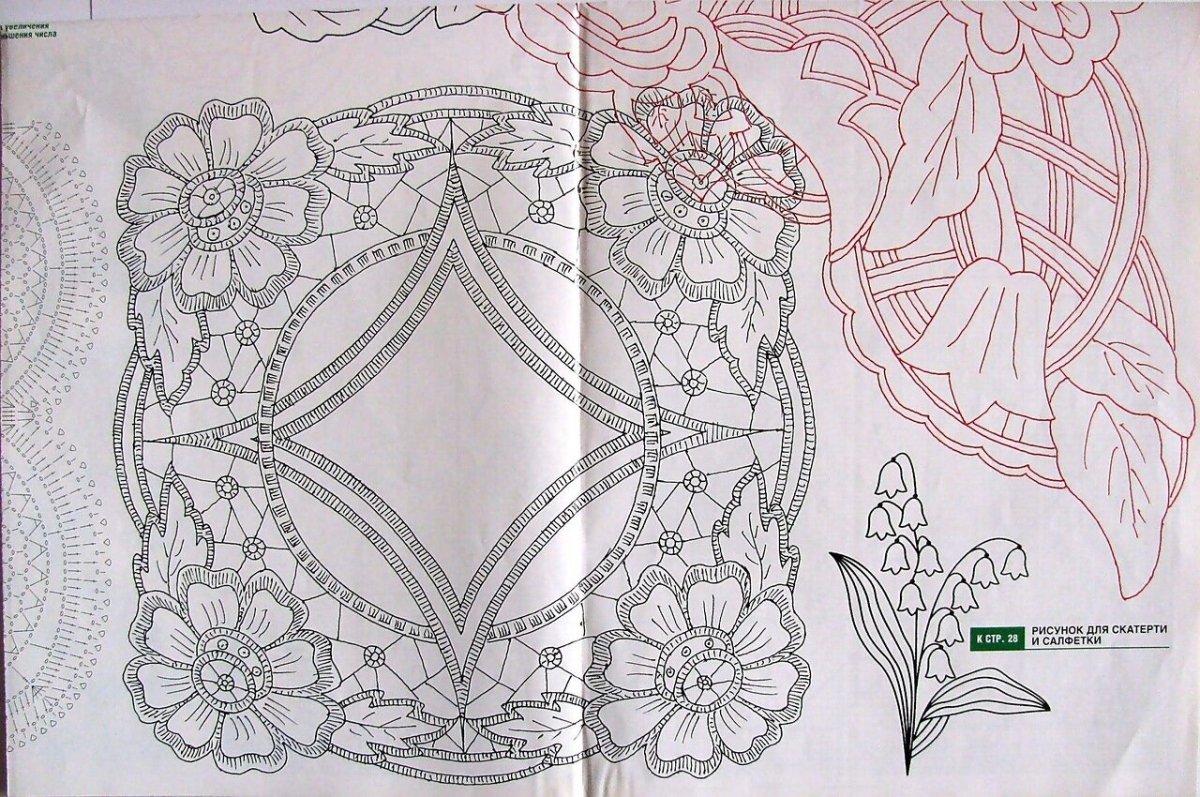 Вышивка Ришелье вручную схемы