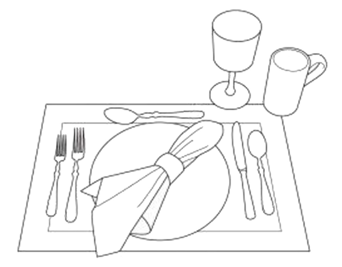 Рисование накрытый стол детей