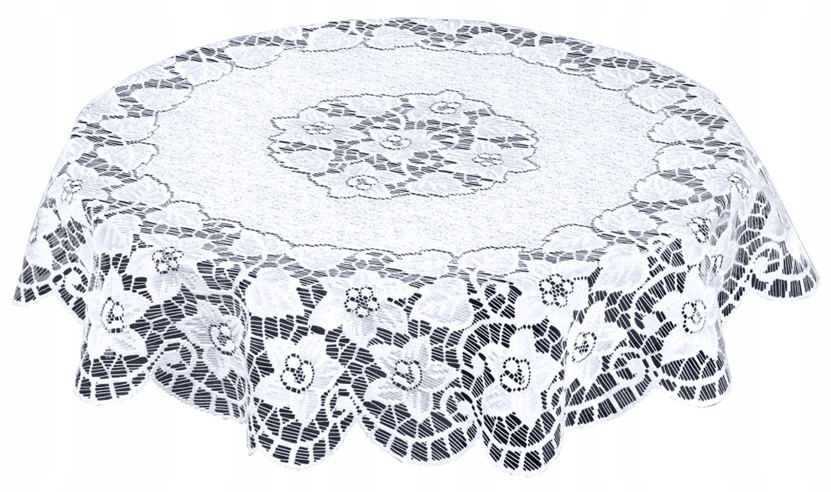 Скатерть белая круглая d330см