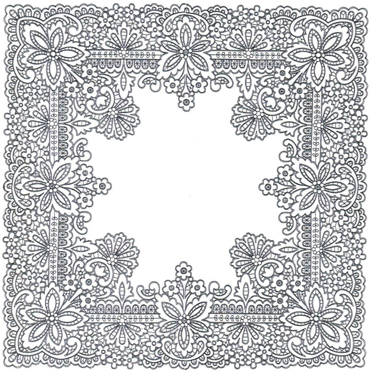 Ришелье кружевная роспись