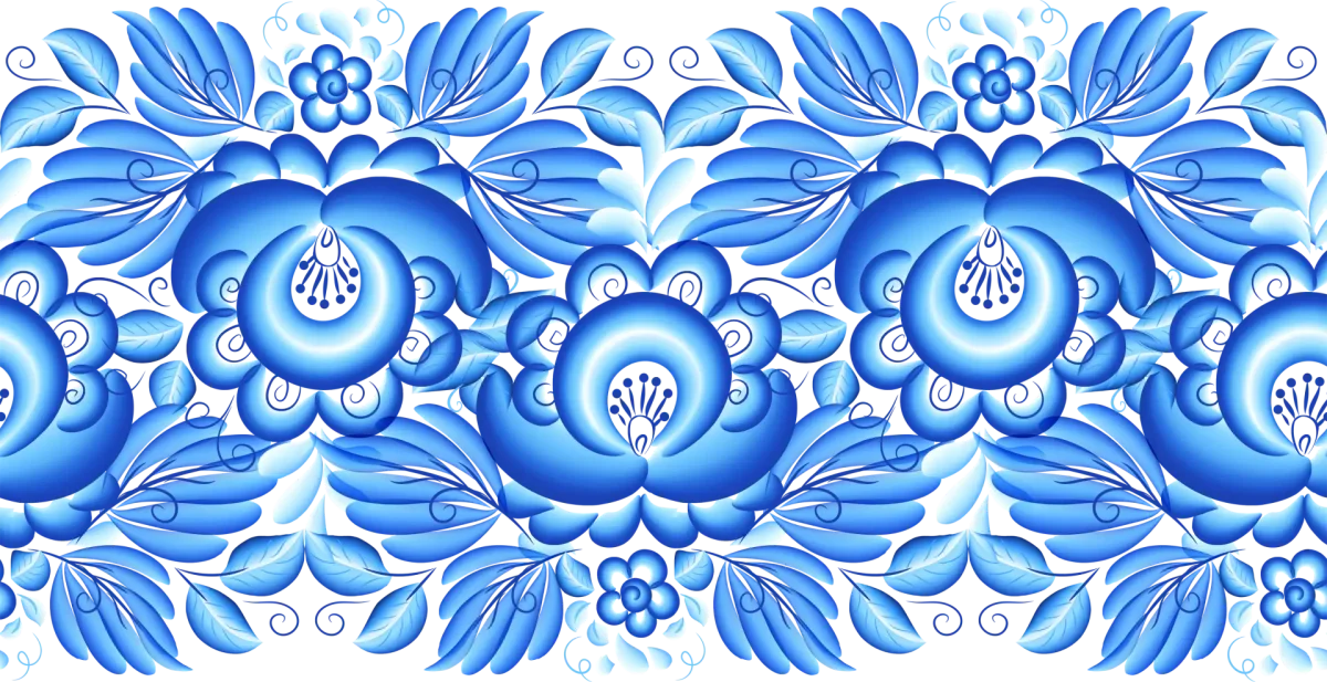 Орнаментальная стилистика Гжель