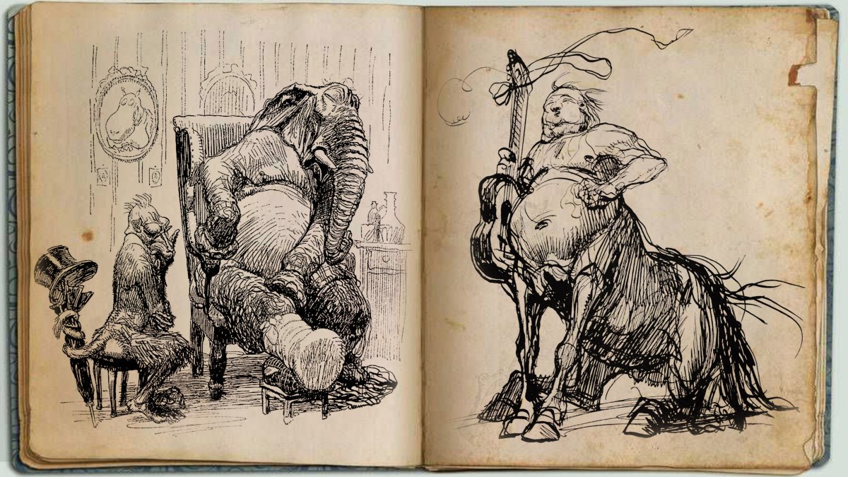 Heinrich Kley крокодилы