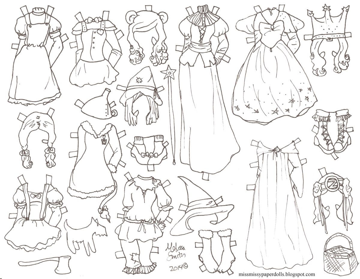 Бумажные куклы раскраски принцессы