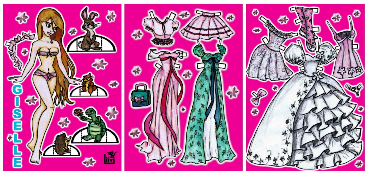 Бумажные куклы Дисней Жизель