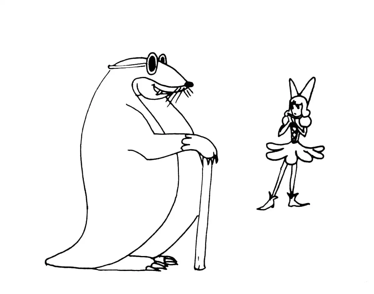 Раскраска. Маша и медведь