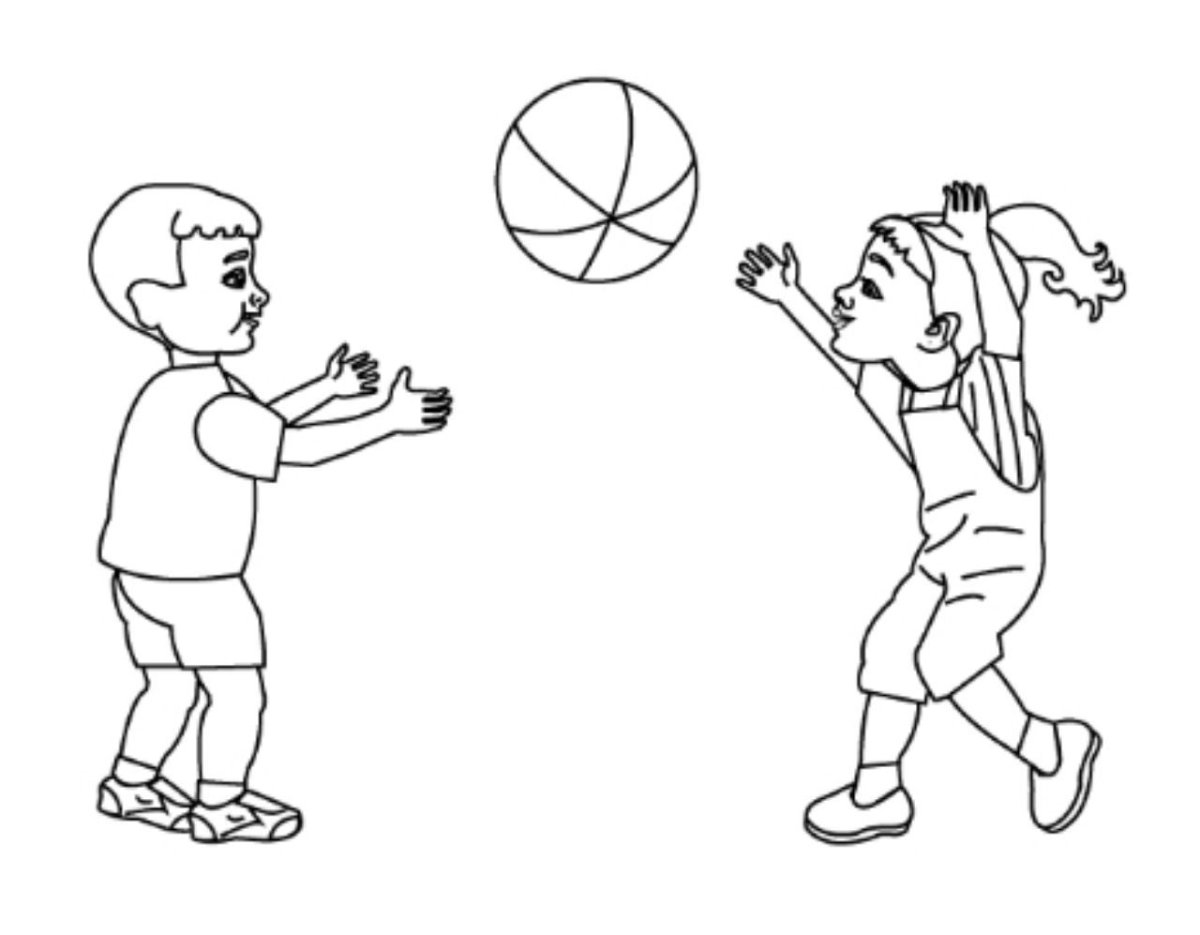 Мяч раскраска для детей