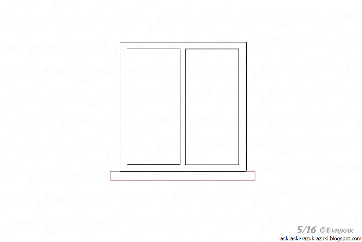 Трафарет арочного окна