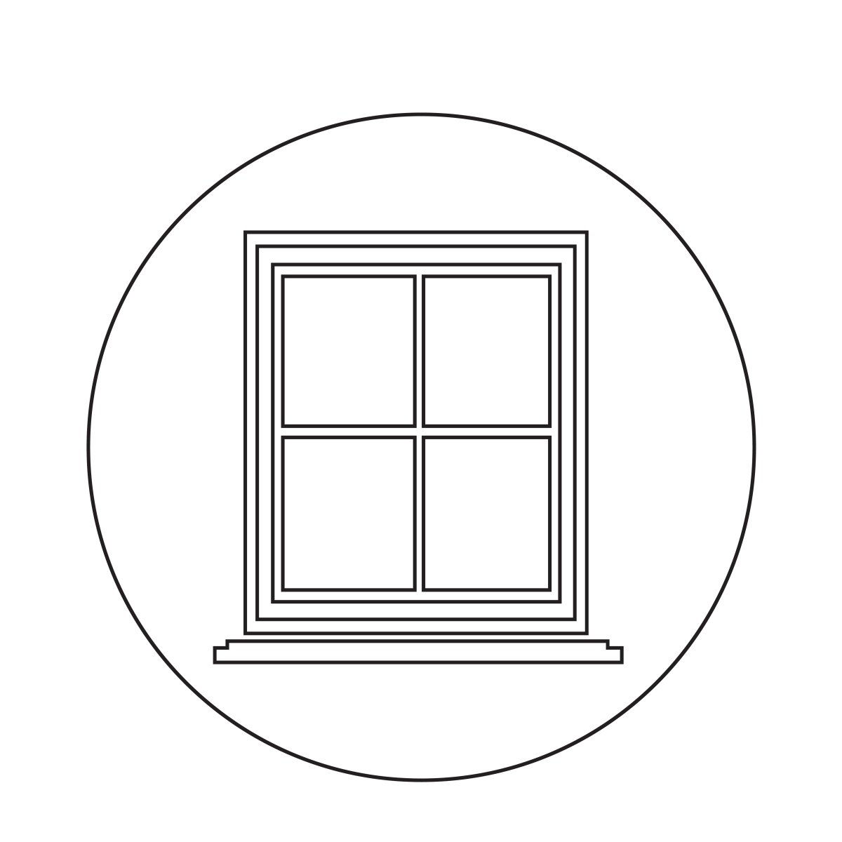 Трафарет для стен окно