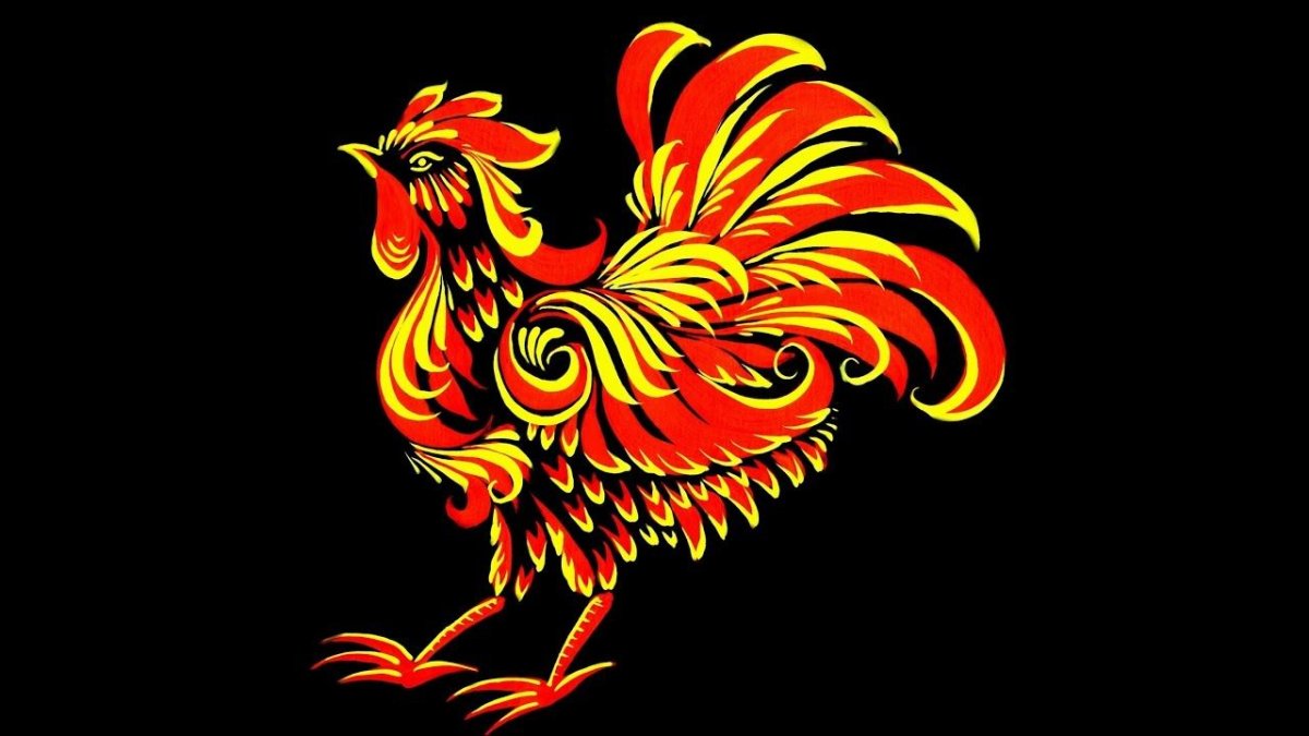 Золотая Хохлома петушок