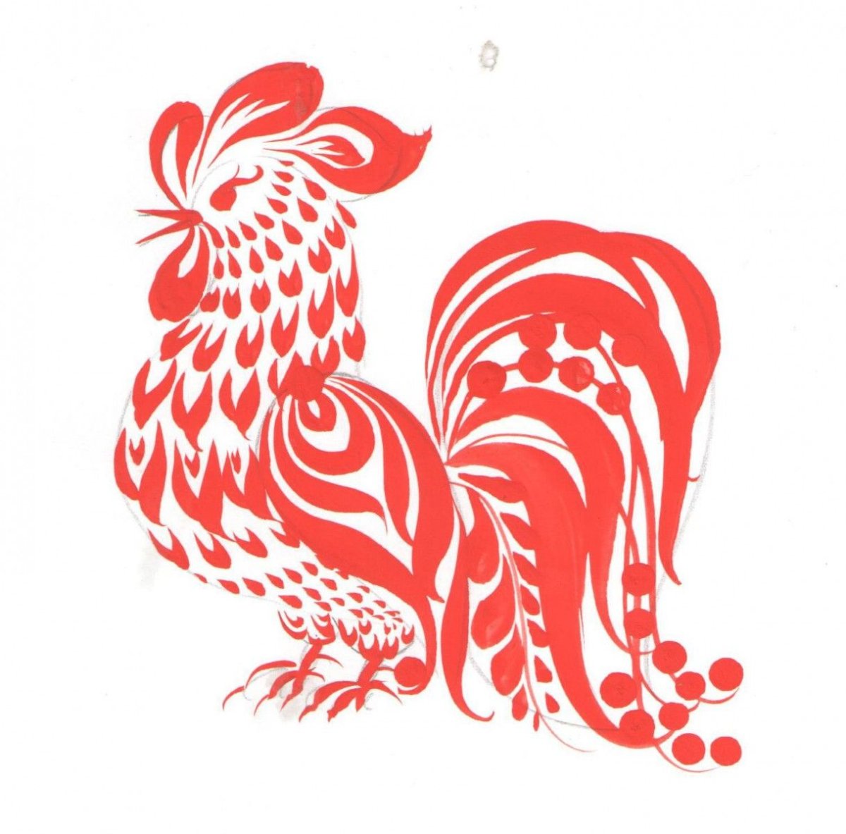 Петушок в хохломе Зинаида Голубева