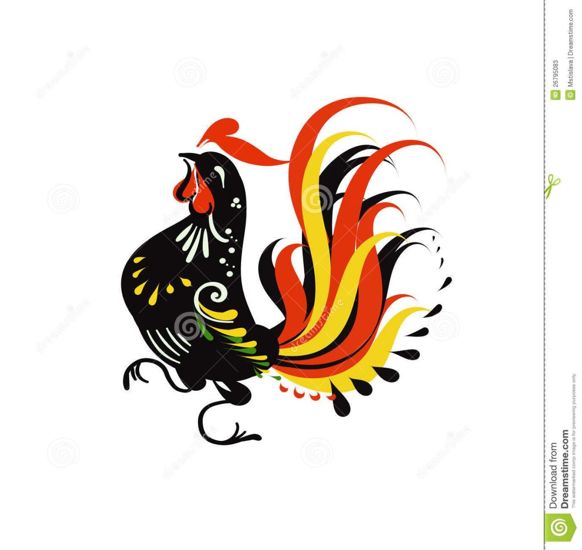 Русский орнамент птицы