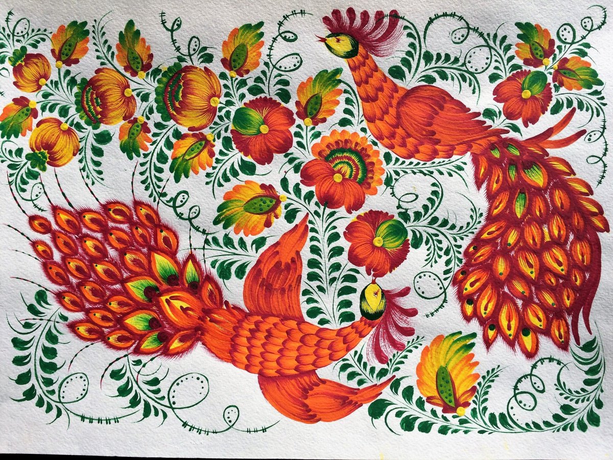 Лубок петушок