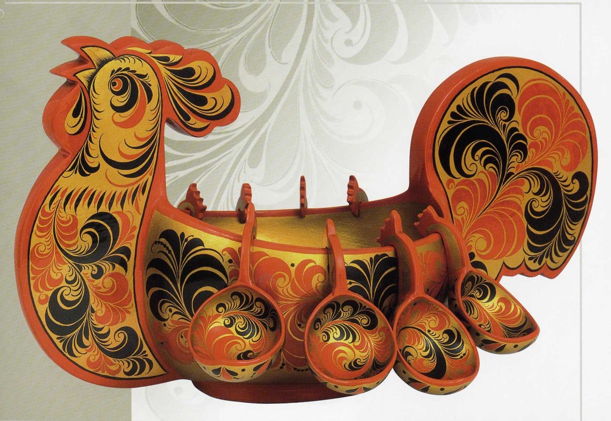 Городец роспись вектор