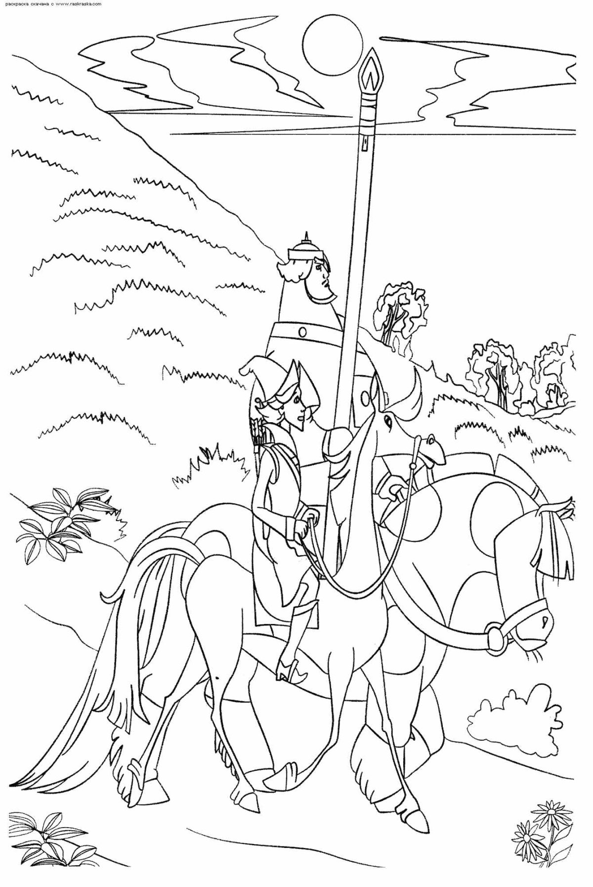 Раскраска "Илья Муромец"