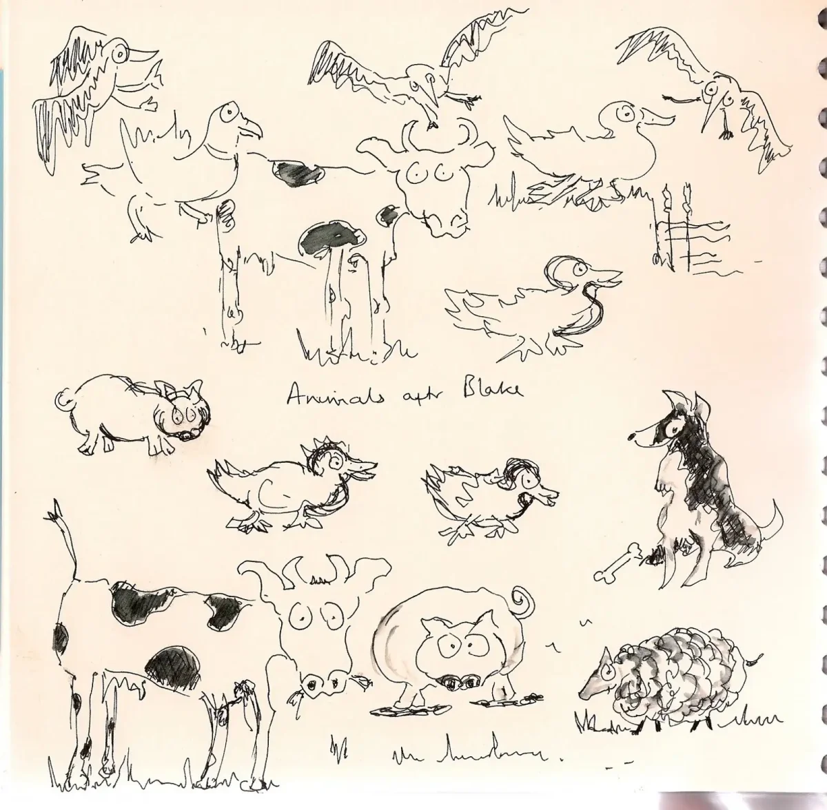 Рисунок в тетради карнавал животных